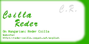 csilla reder business card